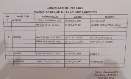 PENGUMUMAN GEBYAR PBB